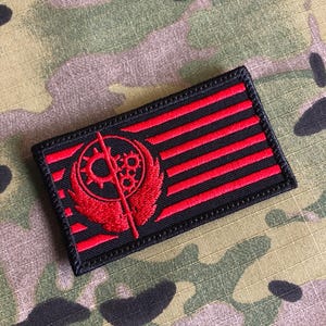 Fallout Brotherhood Embroidered Patch Morale Hook Fastener Backing