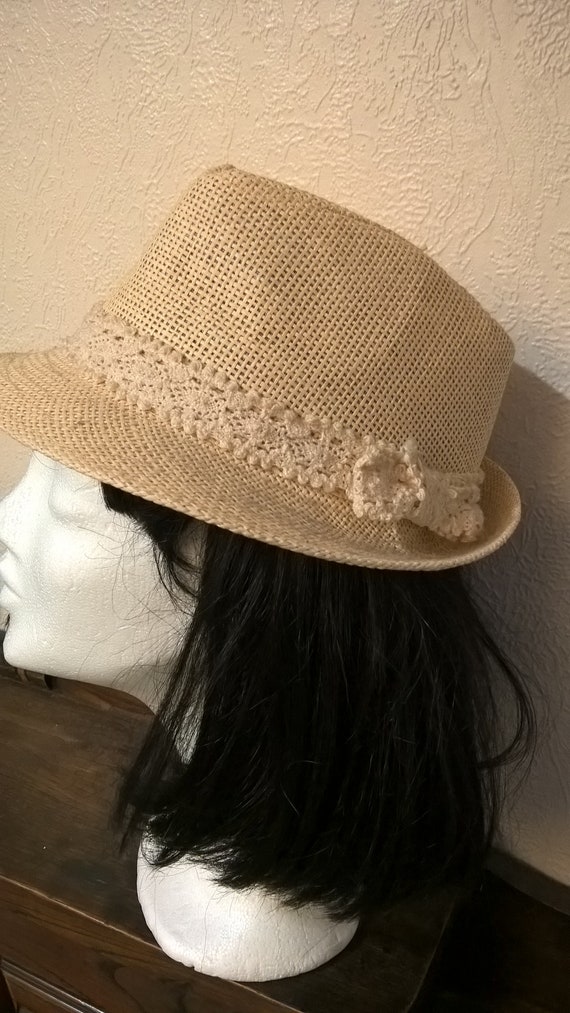 Pretty Vintage hat, straw hat,woman hat,girl hat,… - image 2