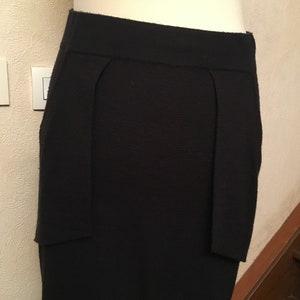 Jupe Vintage,en maille noire,jupe courte,cadeau femme,cadeau fille,vêtements femme,vêtements fille,vêtements vintage image 2