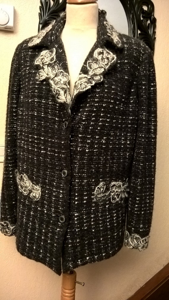Veste Vintage veste Femme la marque STIZZOLI Made in Italy Annee 80 en lainage cadeau femme cadeau fille vetements femme vetements fille Etsy France