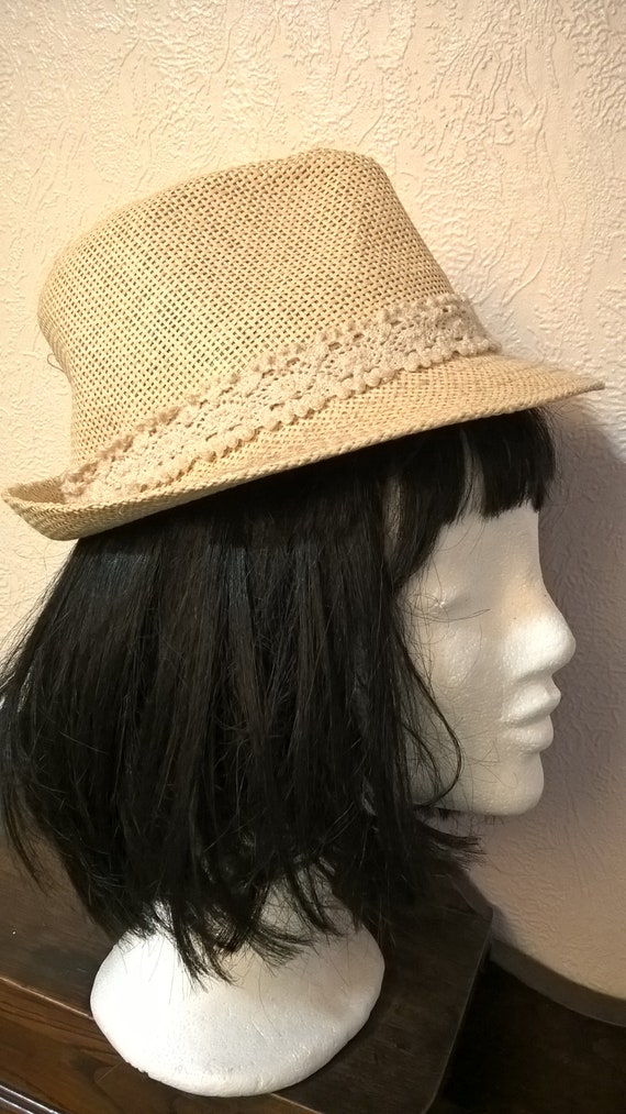 Pretty Vintage hat, straw hat,woman hat,girl hat,… - image 3
