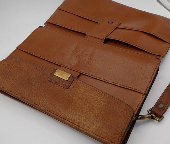 Sacoche Porte-cartes En Cuir Vintage Le Tanneur Pour Homme - Occasion En Cuir Noir