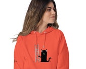 Chat noir - hoodie écologique | chat et échelle, chat et Chelle | jeu de mots de l'année