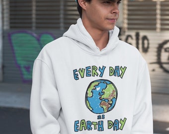 Hoodie Earth Day | Planet Earth Sweater| Organic clothing