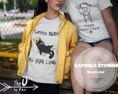 T-shirt unisexe - Black Cat Summer Body All Year Long