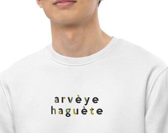 Sweatshirt Arvèye Haguète embroidery | Organic sweatshirt | Cwarmê Malmedy | theÜ