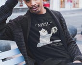 T-shirt unisexe Chat drôle | Shakespeare, Hamlet, citation, chat théâtre, Halloween, crâne chat, squelette chat, t-shirt chat