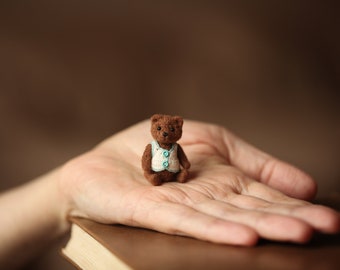 Bear Crochet bear Teddy bear Miniature bear Artist bear Kamilakw