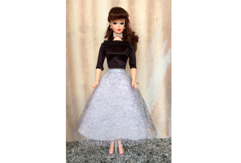 Handmade Barbie doll tulle skirt and black top Barbie Etsy