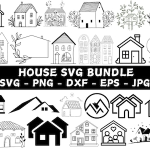 House SVG Bundle: Clipart, Vector, Silhouette (Digital Download)