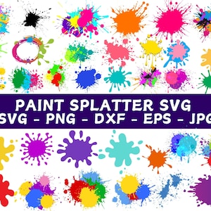 Può includere: Un set di 30 grafiche di schizzi di vernice colorati in formato SVG, PNG, DXF, EPS e JPG. Le grafiche sono perfette per creare design unici per l'artigianato, lo scrapbooking e progetti digitali.