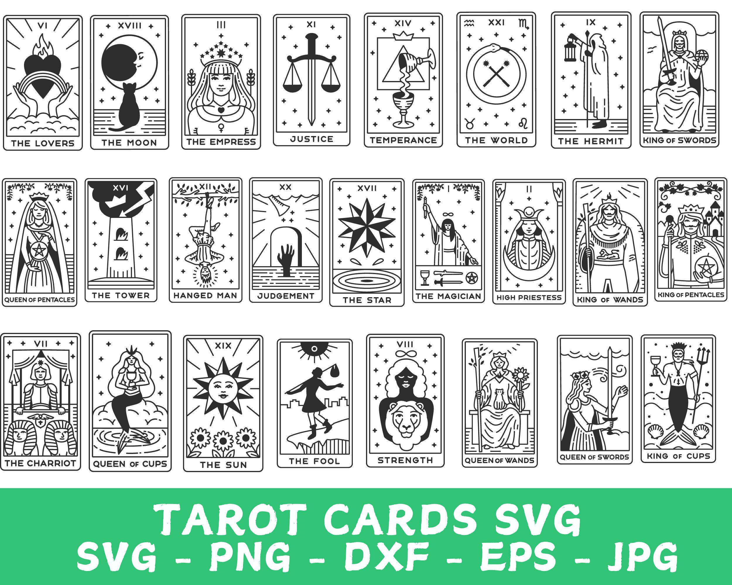 Tarot Cards Svg, Witch Tarot Svg, Major Arcana Svg
