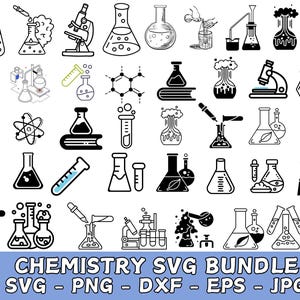 Chemistry SVG Bundle, Chemistry PNG Bundle, Chemistry Clipart, Chemistry SVG Cut Files for Cricut, Science Svg, Test Tube Chemical Svg