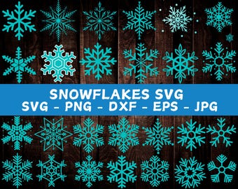 Snowflake SVG Bundle, Snowflakes for Digital Download, Winter SVG Snowflake File, Cricut, Silhouette,