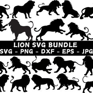 Lion SVG Bundle, Lion Svg, Lion head svg, Lion Silhouettes, Lion png, Lion vector, Lion Clipart, Lion Cut File, Lion King svg, Mascot Shirt.