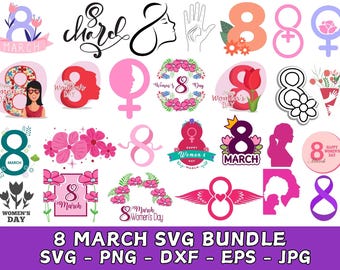 International Women's Day SVG Bundle: Girl Boss, Women Power (Digital Files)