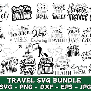 Reise-Svg-Bundle, lustige Reise-Svg, Reise-Svg, Reise-Clipart-Svg-Dateien für Cricut, Urlaub svg, Silhouette