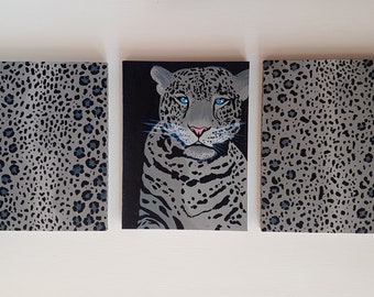Leopard Print/ Snow Leopard Canvas