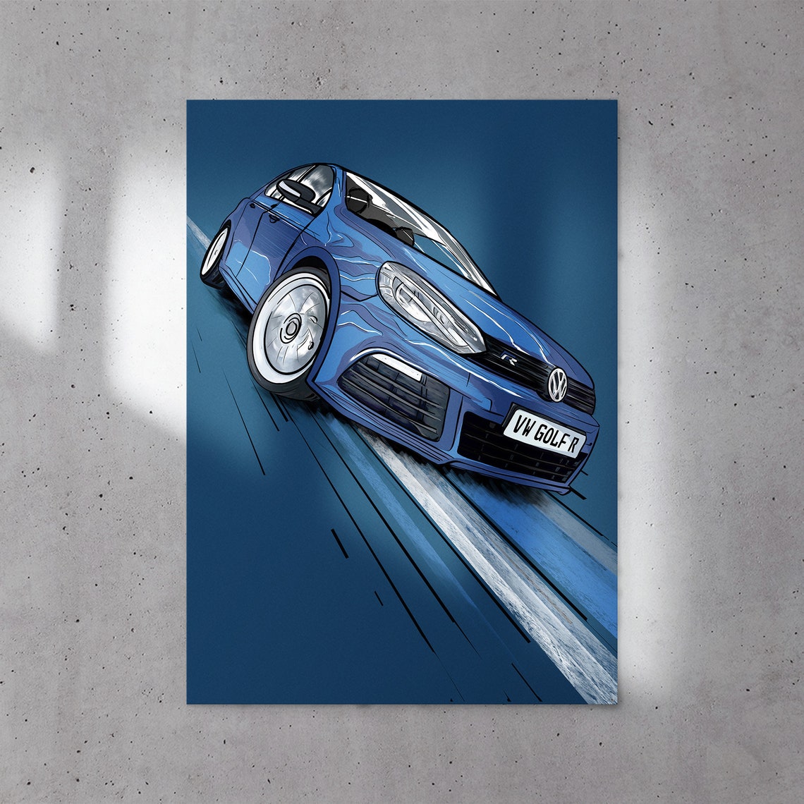 VW Golf R Wall Art Hoogwaardige Giclée Poster Print. Alle Etsy