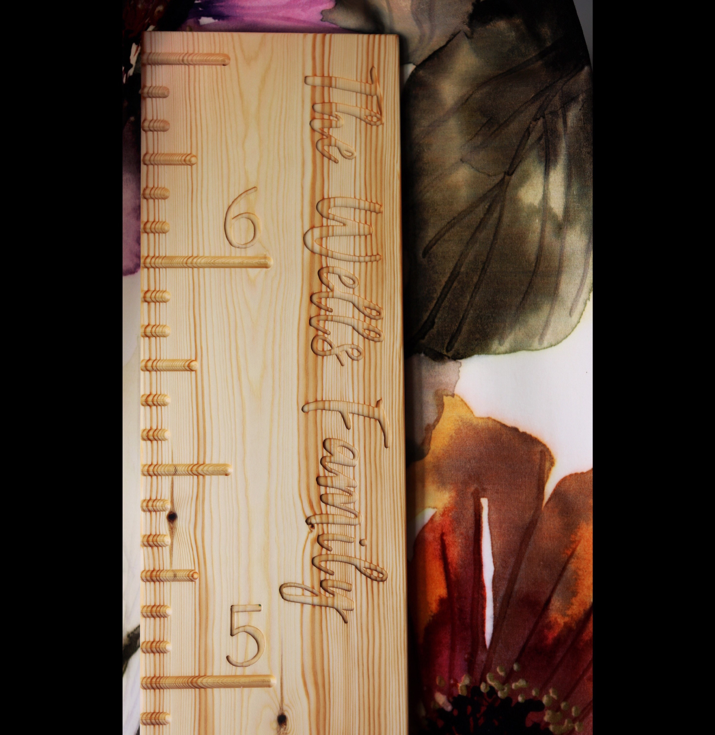 Personalised Wooden Height Chart Ruler, Wooden Height Chart, Children's ...