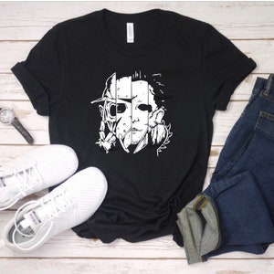 Herren Halloween Shirt | Herren Michael Myers T-Shirt | Herren Freddy Kruger T-Shirt | Männer Horror Film Kapuzenpullover