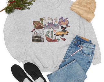 Disneyland Inspired Crewneck Sweatshirt | Magical Theme Park Sweater | Magic Mouse Crewneck