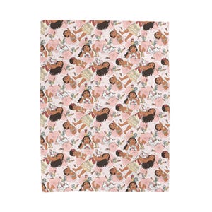 Deken Moana en Pua | Leuke Hei Hei-deken | 50 x 60 deken prinsessenkamerdecoratie | 60 x 80 verjaardagscadeaus afbeelding 2