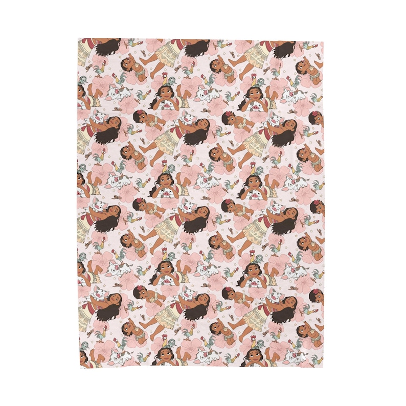Deken Moana en Pua | Leuke Hei Hei-deken | 50 x 60 deken prinsessenkamerdecoratie | 60 x 80 verjaardagscadeaus afbeelding 2