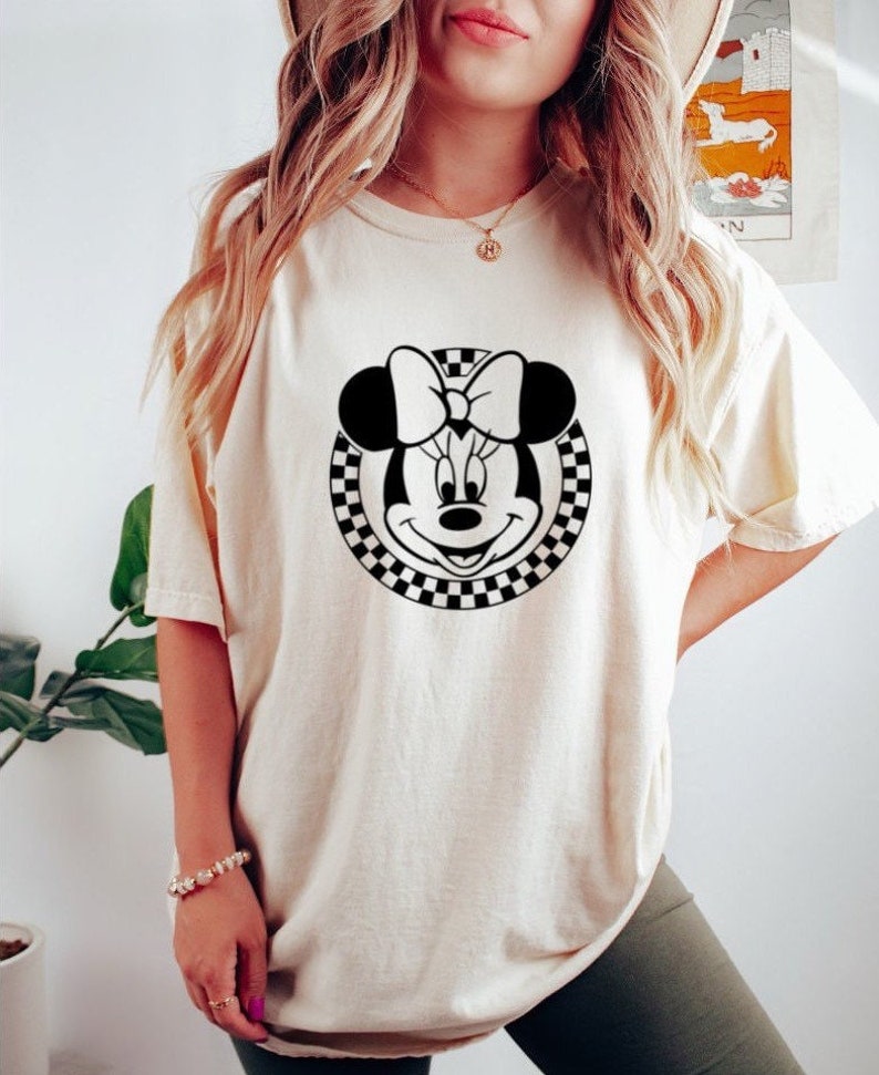 COMFORT COLORS Checker Minnie Shirt Minnie Mouse Shirt - Etsy