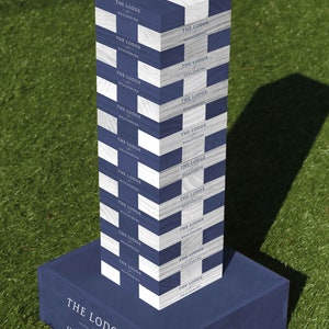 Custom giant tumbling tower | giant jenga game | custom giant jenga | giant toppling tower | big wooden blocks | tumbling tower game