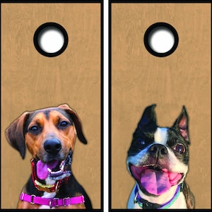 Custom Dog Cornhole Boards Set | Handcrafted | Fast Free Shipping | Bags Included