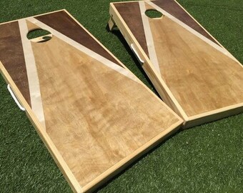 Wood Grain #1 - Custom Cornhole Boards Set - Made in America - Free Shipping