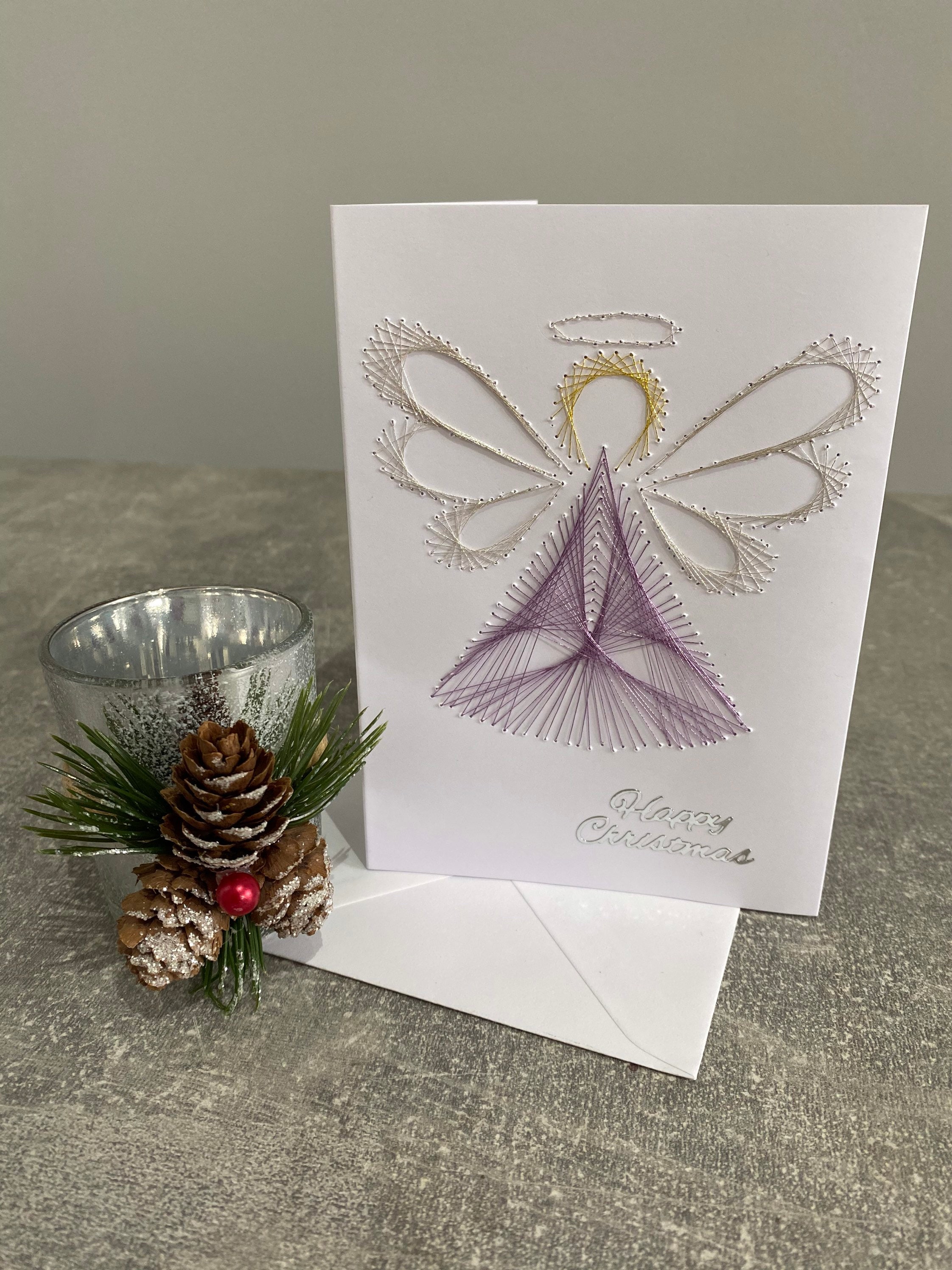 Handmade Christmas card angel Christmas angel Christmas Etsy