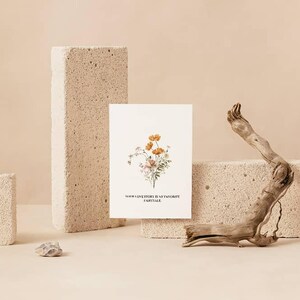 Suite de faire-part de mariage floral bohème | Carte de mariage pavot marguerite inspirée de la nature rustique imprimable