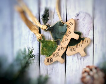 Rustic Ceramic Ornament | Handmade Star | Holiday Gift | Christmas Tree Decor | Stocking Stuffer