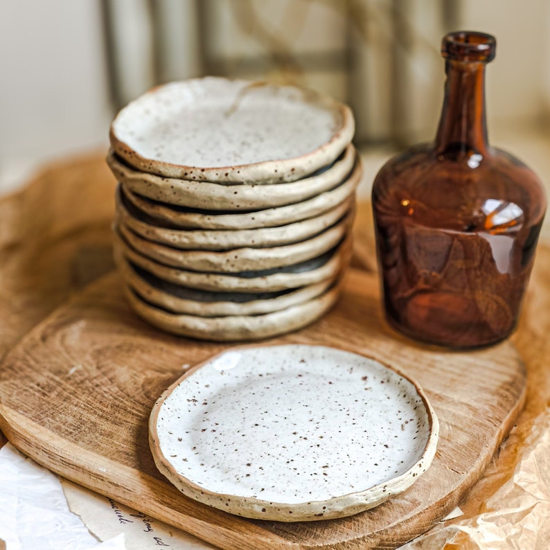 Cappucino white trinket , plate, sauser.