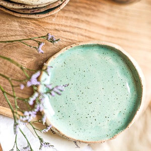 Sage green trinket saucer