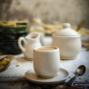 Handmade Ceramic Espresso Cup – 100ml Stoneware – Artisan Coffee Cup – Small Pottery Mug – Minimalist Ceramic - Coffee cup
