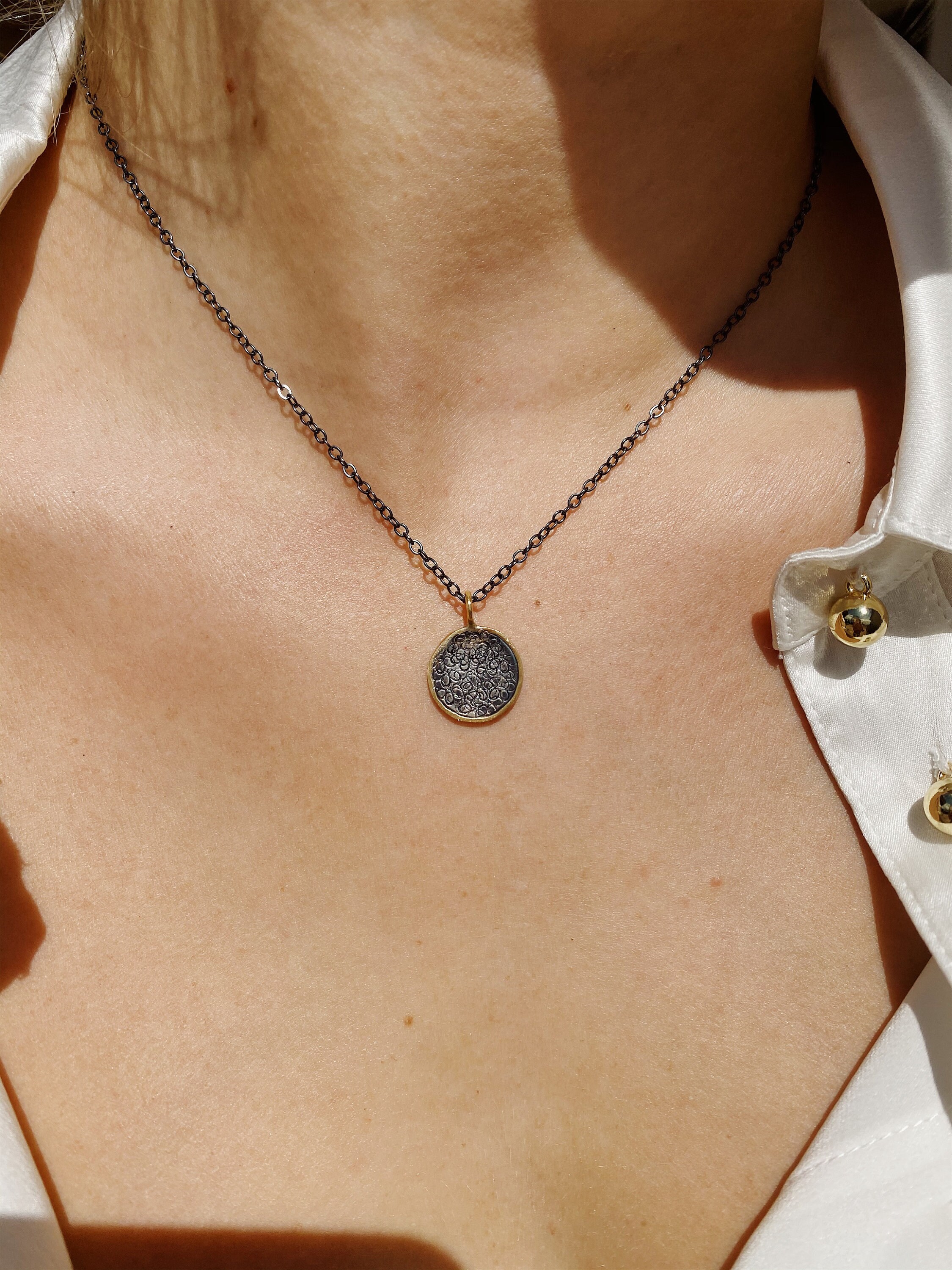 James Oxidized Silver Necklace