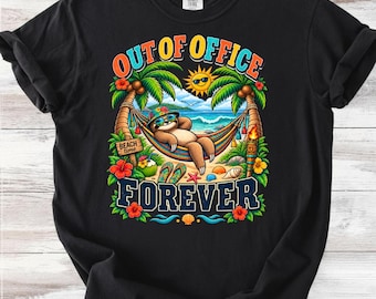 永久にオフィスを離れるTシャツ、同僚への退職祝いギフトシャツ、休暇ユーモアグラフィック、面白い退職祝いユニセックスクラシックTシャツ