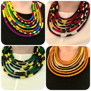 African Jewelry Necklace | Ketepa Print Jewelry | African Necklace