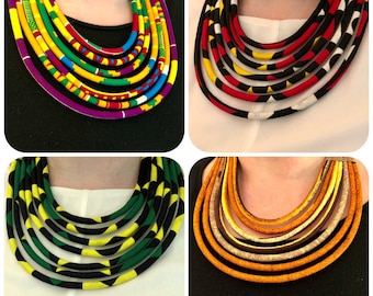 African Jewelry Necklace | Ketepa Print Jewelry | African Necklace