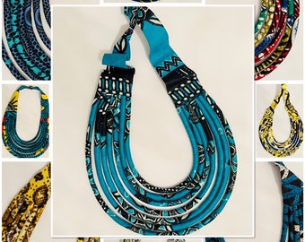 Collier Ankara, Collier massai wax, Collier en wax | WaxStyle