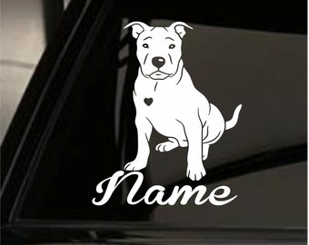 Pitbull Car Decal Etsy