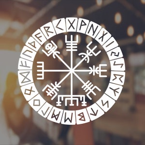 Vegvisir Viking Compass Vinyl Decal Norse Mythology