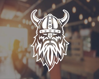 Viking Head Vinyl Decal Sticker Thor Odin Norse Pagan