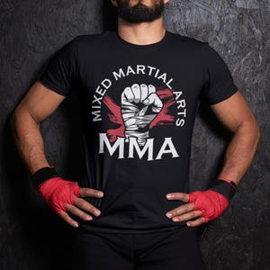 MMA Mens T-Shirt Fighting Motivation Workout Mixed Martial Arts Boxing Kickboxing Wrestling