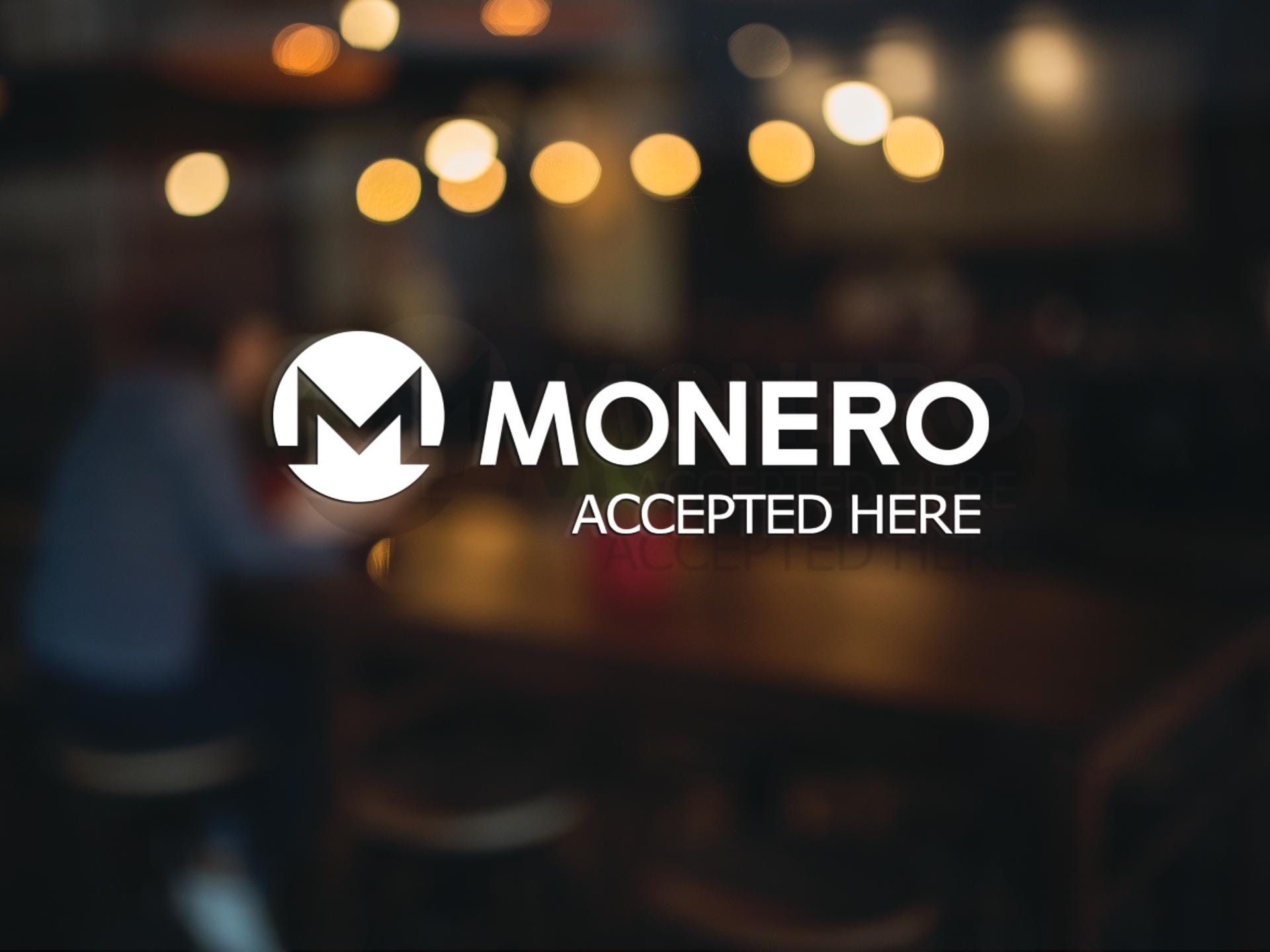 Monero Accepted Here Sticker Vinyl Decal XMR Crypto Sticker - Etsy Ireland