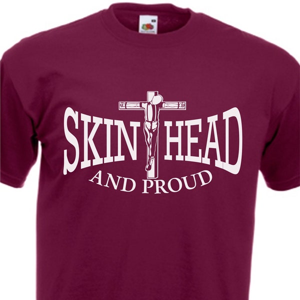 Skinhead and Proud T-Shirt Skin head punk Oi Ska