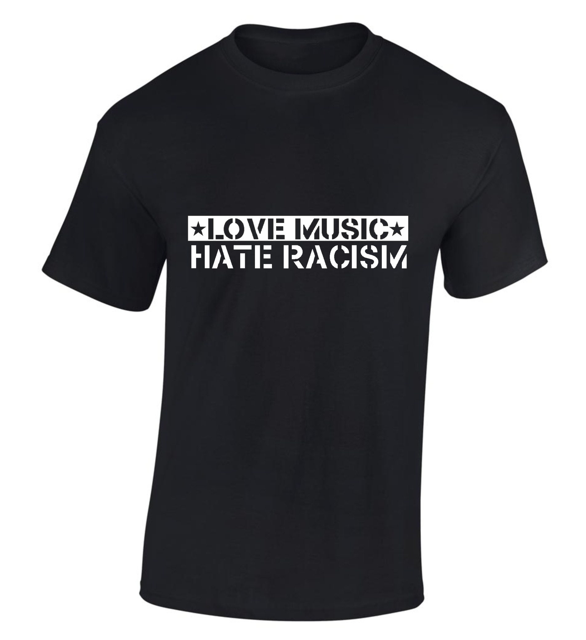 Love Music Hate Racism T-Shirt Antifa antifaschist punk oi ska Etsy.